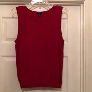 Talbots petite large, red sleeveless sweater